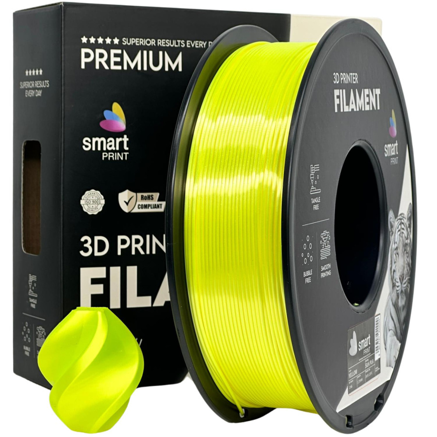 Filament PLA Silk žltý 1.75mm | Smart Print 1kg