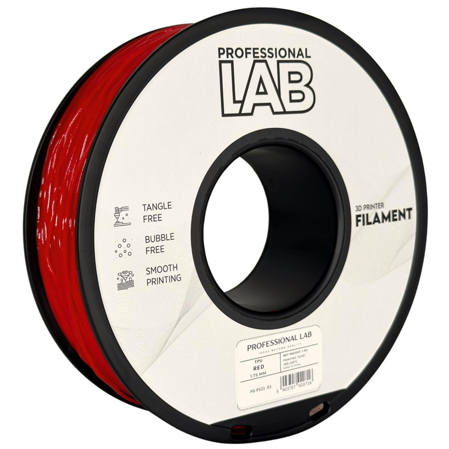 Filament TPU červená 1.75mm 95A | Prof. Lab 1kg