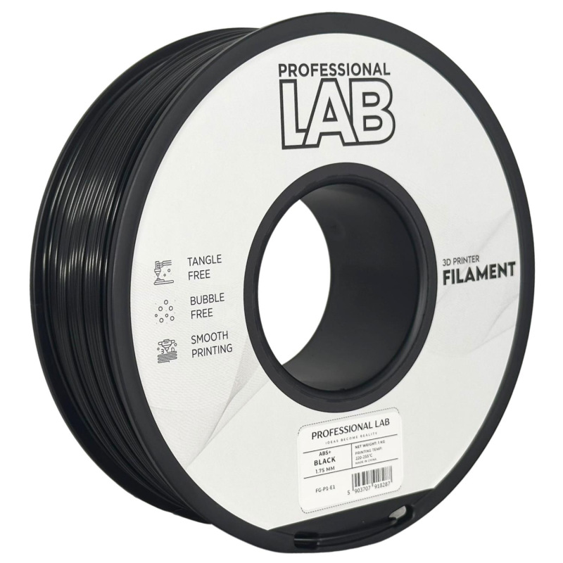 Filament ABS+ čierny 1.75mm | Prof. Lab 1kg