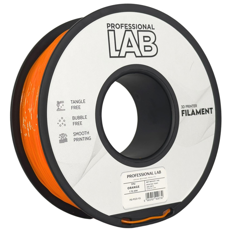 Filament TPU oranžová 1.75mm 95A | Prof. Lab 1kg