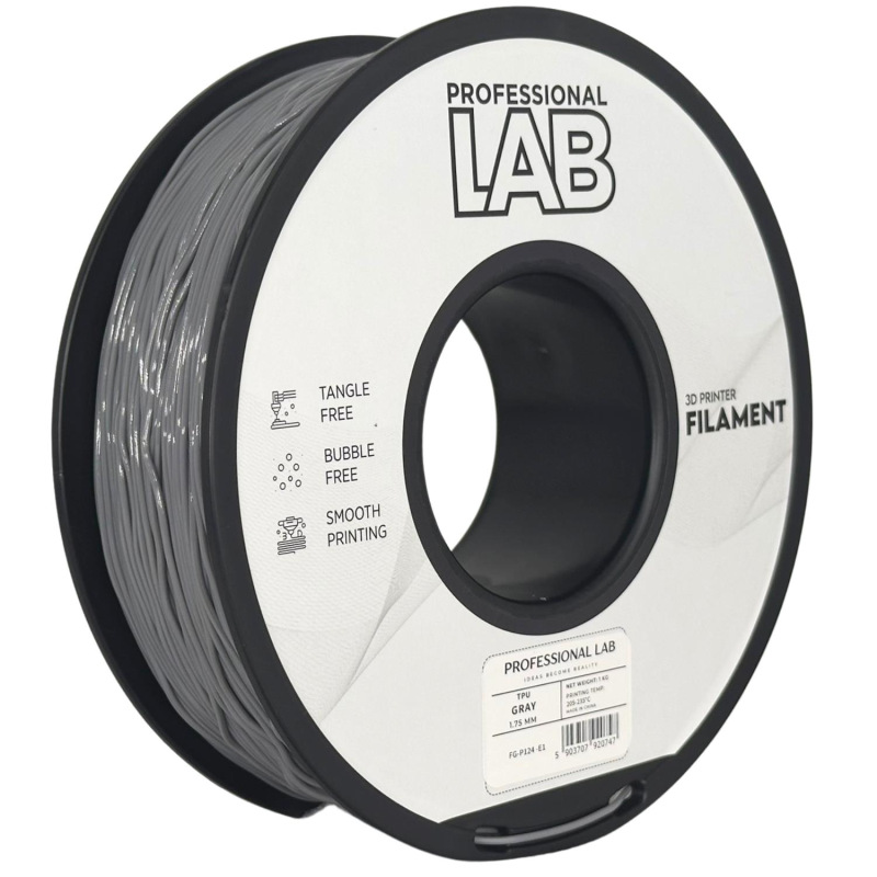 Filament TPU šedá 1.75mm 95A | Prof. Lab 1kg
