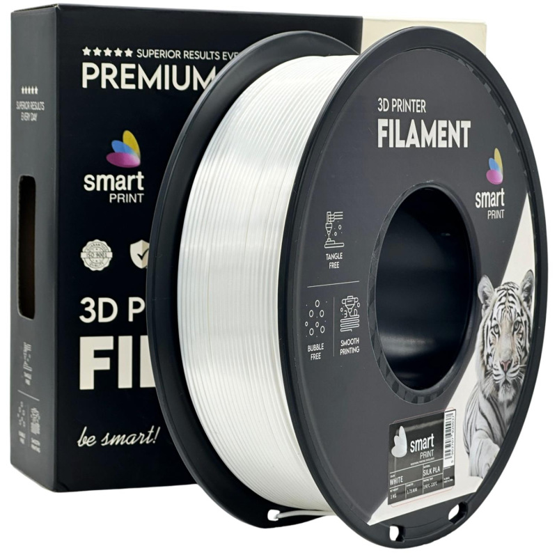 Filament PLA Silk biely 1.75mm | Smart Print 1kg
